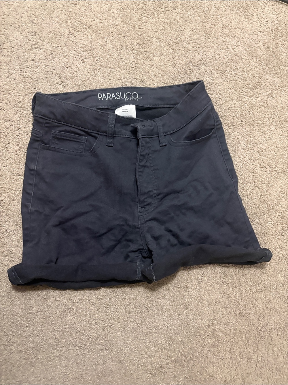 Women’s Denim Jean Shorts - Light Blue & Black - Picture 7 of 7